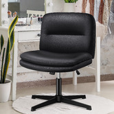 Hoxton Room Tegan PU Leather Office Chair &amp; Ottoman Set