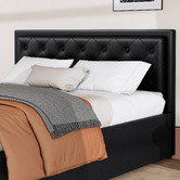 Hoxton Room Black Hoyce Faux Leather Gas Lift Bed