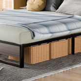 Hoxton Room Soren Steel &amp; Timber Bed Base