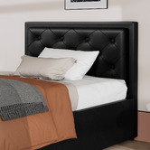 Hoxton Room Black Hoyce Faux Leather Gas Lift Bed