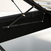 Hoxton Room Black Hoyce Faux Leather Gas Lift Bed