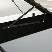 Hoxton Room White Hoyce Faux Leather Gas Lift Bed