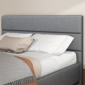 Hoxton Room Grey Alpine Upholstered Gas Lift Storage Bed with LED