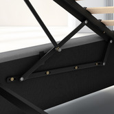 Hoxton Room Grey Alpine Upholstered Gas Lift Storage Bed with LED