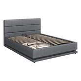 Hoxton Room Grey Alpine Upholstered Gas Lift Storage Bed with LED