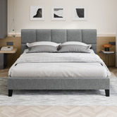 Hoxton Room Grey Cassandra Upholstered Bed