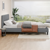 Hoxton Room Grey Cassandra Upholstered Bed