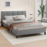Hoxton Room Grey Cassandra Upholstered Bed
