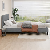 Hoxton Room Grey Cassandra Upholstered Bed