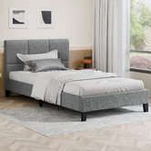 Hoxton Room Grey Cassandra Upholstered Bed