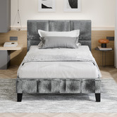 Hoxton Room Grey Cassandra Upholstered Bed
