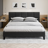 Hoxton Room Black Cassandra Upholstered Bed
