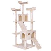 Hoxton Room 180cm Fir Wood &amp; Plush Cat Scratching Tree