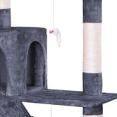 Hoxton Room 180cm Fir Wood &amp; Plush Cat Scratching Tree