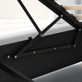 Hoxton Room White Caledon Boucle Gas Lift Storage Bed with LED
