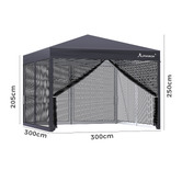 Hoxton Room 3 x 3m Kelvin Mesh Outdoor Pop-Up Gazebo