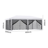 Hoxton Room 6 x 3m Kelvin Mesh Outdoor Pop-Up Gazebo