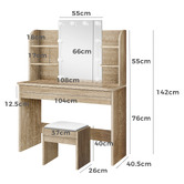 Hoxton Room 2 Piece Taimi Dressing Table &amp; Stool Set