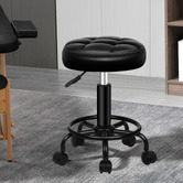 Hoxton Room Zora Faux Leather Office/Salon Stool