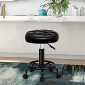 Hoxton Room Zora Faux Leather Office/Salon Stool