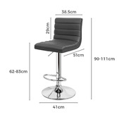 Hoxton Room Tristan Faux Leather Adjustable Barstools