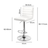 Hoxton Room Tristan Faux Leather Adjustable Barstools