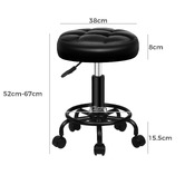 Hoxton Room Zora Faux Leather Office/Salon Stool