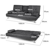 Hoxton Room Kyrylo 2 Seater Single Upholstered Sofa Bed