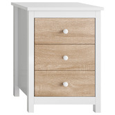 Hoxton Room Geoffrey 3 Drawer Bedside Table