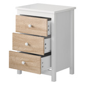 Hoxton Room Geoffrey 3 Drawer Bedside Table