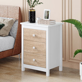 Hoxton Room Geoffrey 3 Drawer Bedside Table
