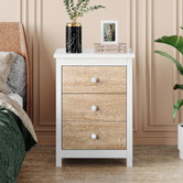 Hoxton Room Geoffrey 3 Drawer Bedside Table