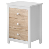 Hoxton Room Geoffrey 3 Drawer Bedside Table