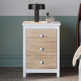 Hoxton Room Geoffrey 3 Drawer Bedside Table