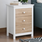 Hoxton Room Geoffrey 3 Drawer Bedside Table
