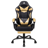 Hoxton Room Delina LED Massage &amp; Gaming Chair with Footrest