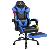 Hoxton Room Delina LED Massage &amp; Gaming Chair with Footrest