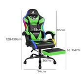 Hoxton Room Delina LED Massage &amp; Gaming Chair with Footrest