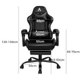 Hoxton Room Aeruth Massage &amp; Gaming Chair with Footrest