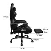 Hoxton Room Aeruth Massage &amp; Gaming Chair with Footrest