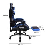 Hoxton Room Aeruth Massage &amp; Gaming Chair with Footrest
