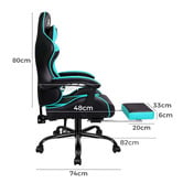Hoxton Room Aeruth Massage &amp; Gaming Chair with Footrest