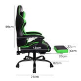 Hoxton Room Aeruth Massage &amp; Gaming Chair with Footrest