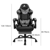 Hoxton Room Aeruth Massage &amp; Gaming Chair with Footrest