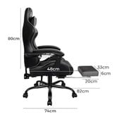 Hoxton Room Aeruth Massage &amp; Gaming Chair with Footrest