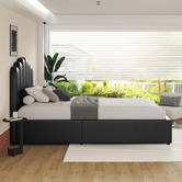 Hoxton Room Philippa Faux Leather Gas Lift Storage Bed