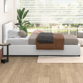 Hoxton Room White Hudson Faux Leather Gas Lift Storage Bed