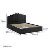 Hoxton Room Philippa Faux Leather Gas Lift Storage Bed