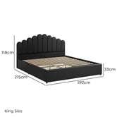 Hoxton Room Philippa Faux Leather Gas Lift Storage Bed