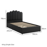 Hoxton Room Philippa Faux Leather Gas Lift Storage Bed